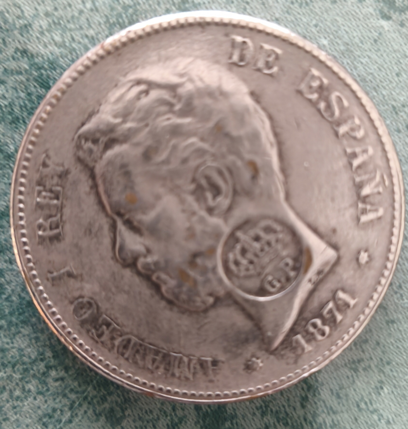 Amadeo 1 moneda española del gobierno provisional