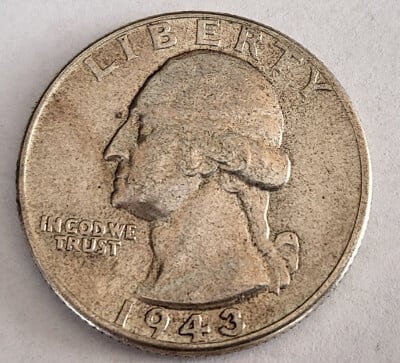 Cuarto de Dóllar Plata 1943