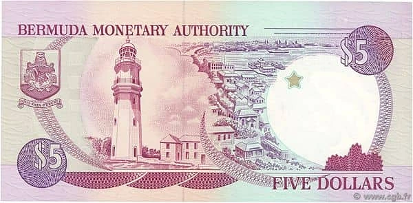 5 Dollars Elizabeth II 2 lines