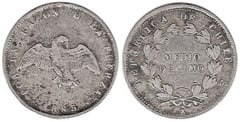 1/2 decimo 1851-1859 - Chile
