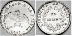 1 décimo 1860-1862 - Chile