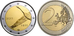 2 euro (200. rocznica powstania Banku Centralnego Finlandii) 2011 - Finlandia