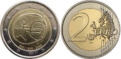 2 euro (Dziesiąta rocznica unii gospodarczej i walutowej / UGW / EMU) 2009 - Finlandia