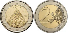 2 euro (200. rocznica fińskich rządów wewnętrznych) 2009 - Finlandia