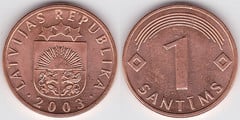 1 santims 1992-2008