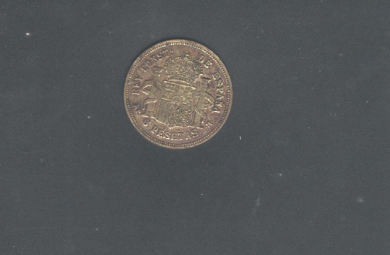 Zdjęcie 2 Niezidentyfikowana moneta: moneda o medalla de 5 pesetas 
