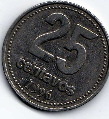 Zdjęcie 1 Niezidentyfikowana moneta: La moneda 25c 1996 catalogada por Janson como CJ#4.4.2,sólo se diferencia de la 4.4.1 por NO ser opaca?Ó tiene alguna otra característica especial?