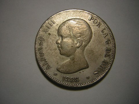 Zdjęcie 1 Niezidentyfikowana moneta: Alfonso XIII 1888