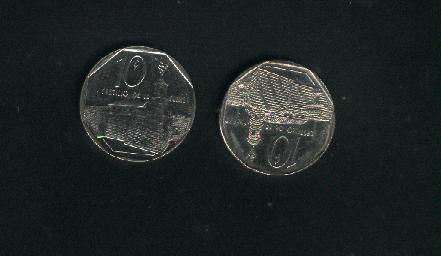Zdjęcie 1 Niezidentyfikowana moneta: Moneda de 10 centavoc 1994 y 1996 cuba