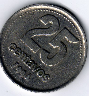 Zdjęcie 1 Niezidentyfikowana moneta: Consulta sobre moneda de 25c argentina 1994